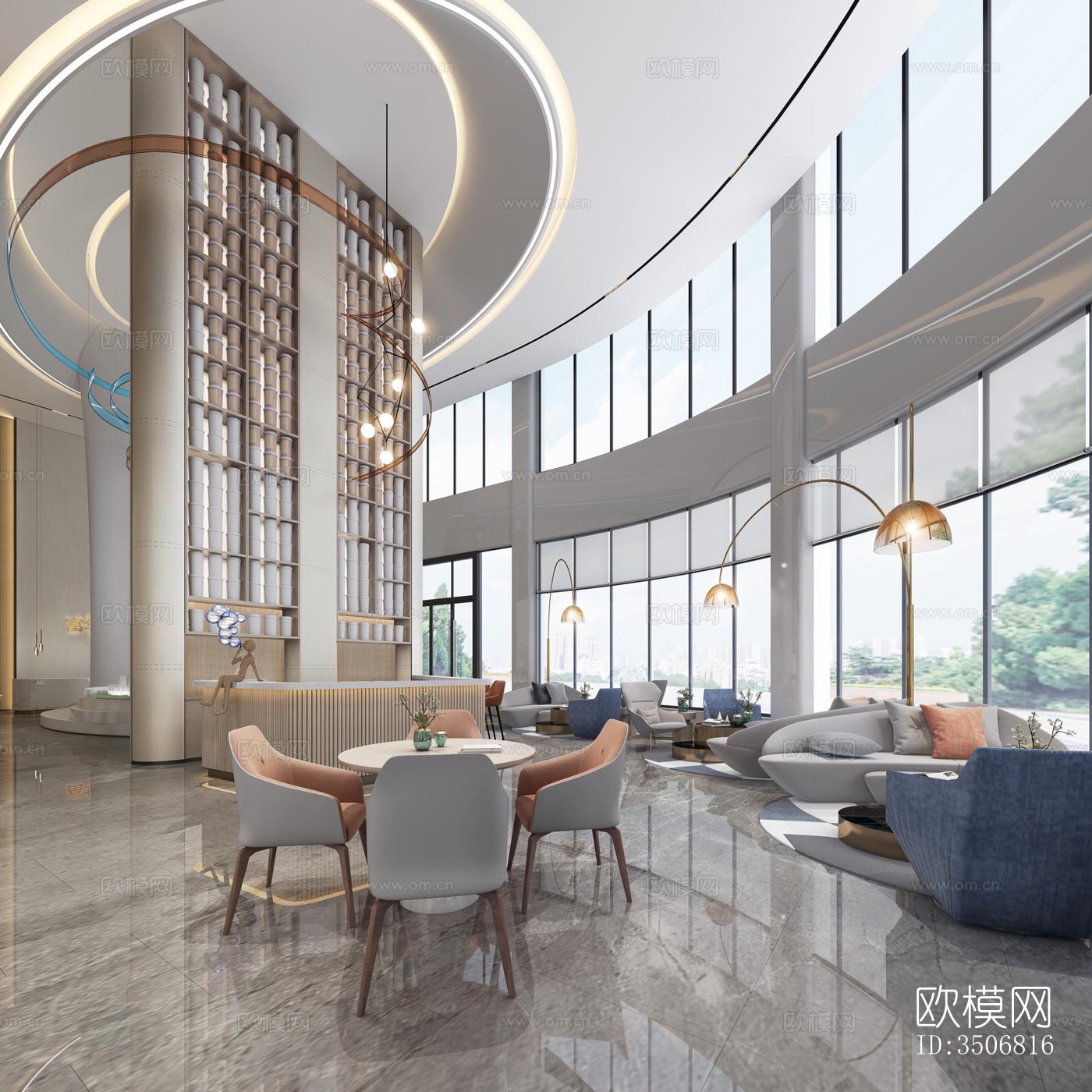 现代售楼处效果图下载（渲染图5）