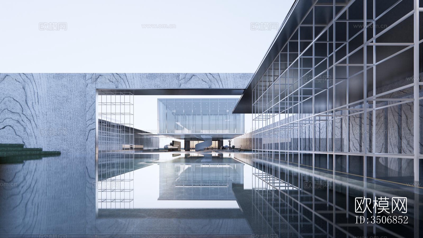 现代售楼处效果图下载（渲染图15）