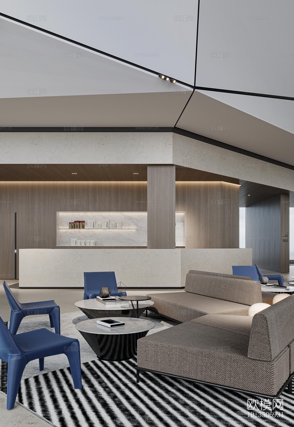 现代售楼处效果图下载（渲染图9）