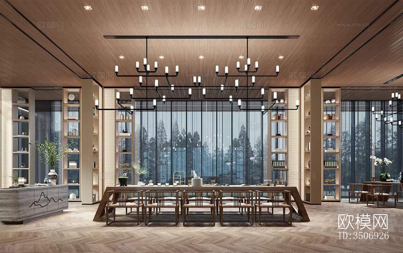 现代售楼处效果图下载（渲染图1）