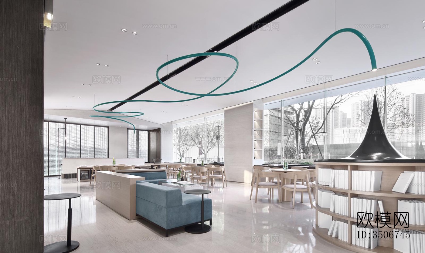 现代售楼处效果图下载（渲染图3）