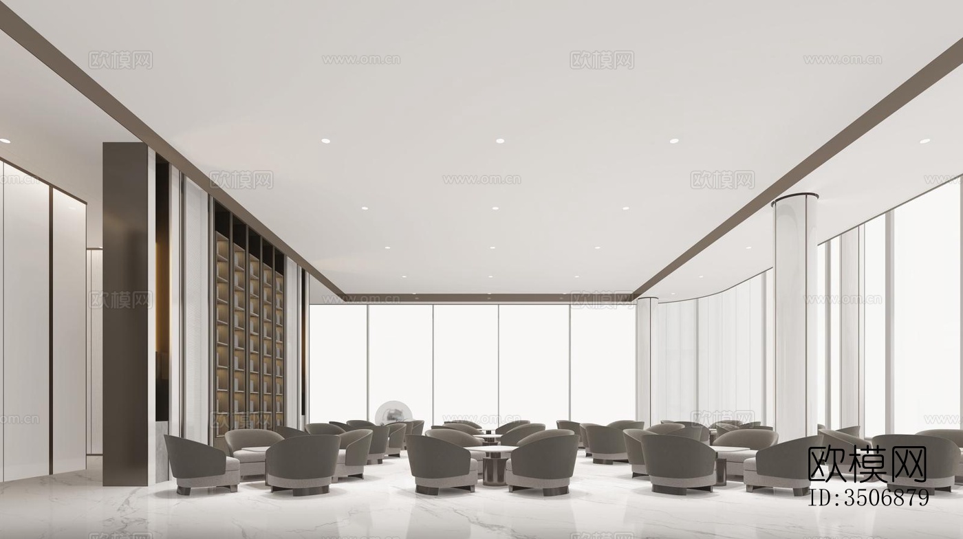 现代售楼处效果图下载（渲染图1）