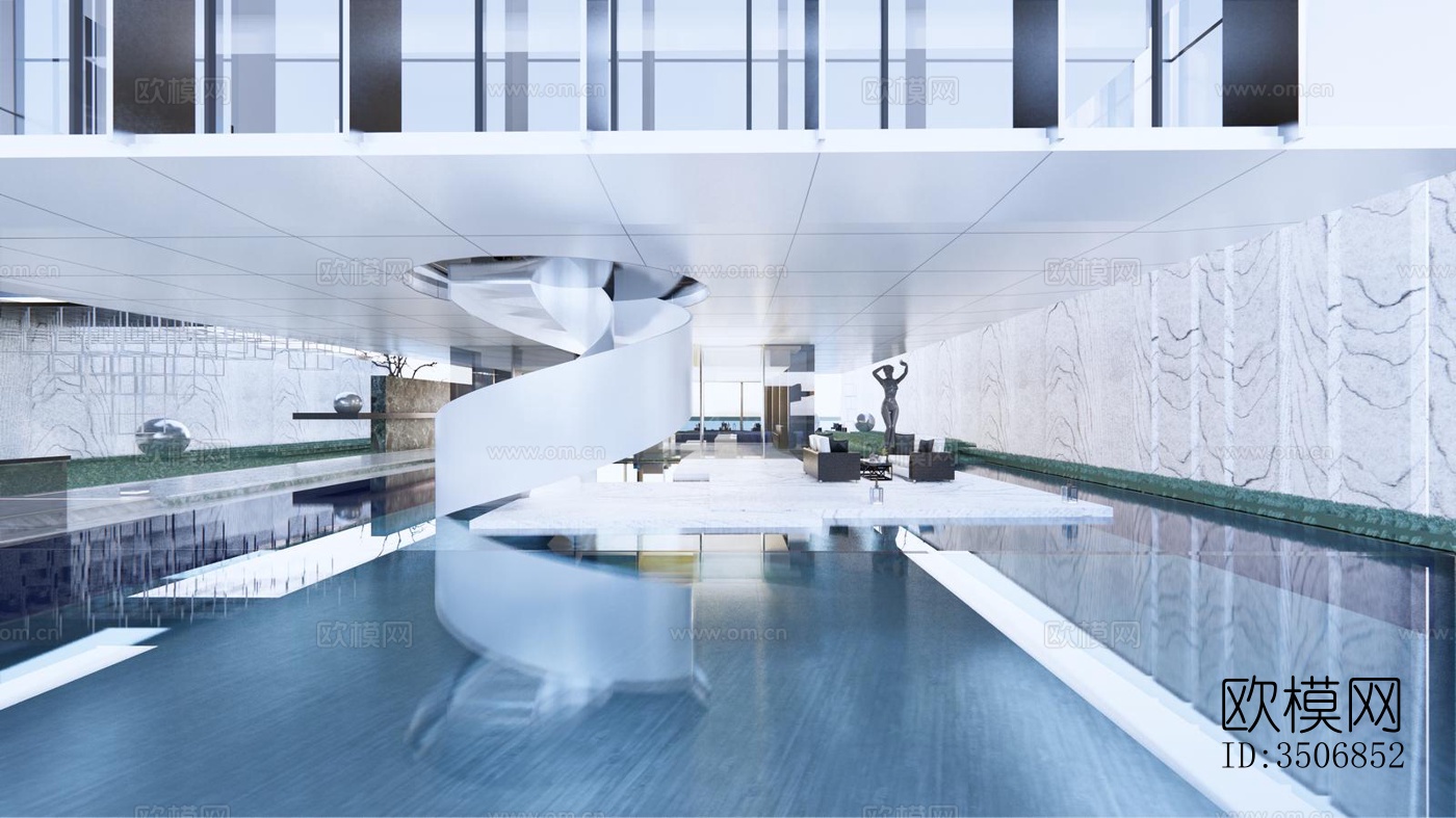 现代售楼处效果图下载（渲染图10）