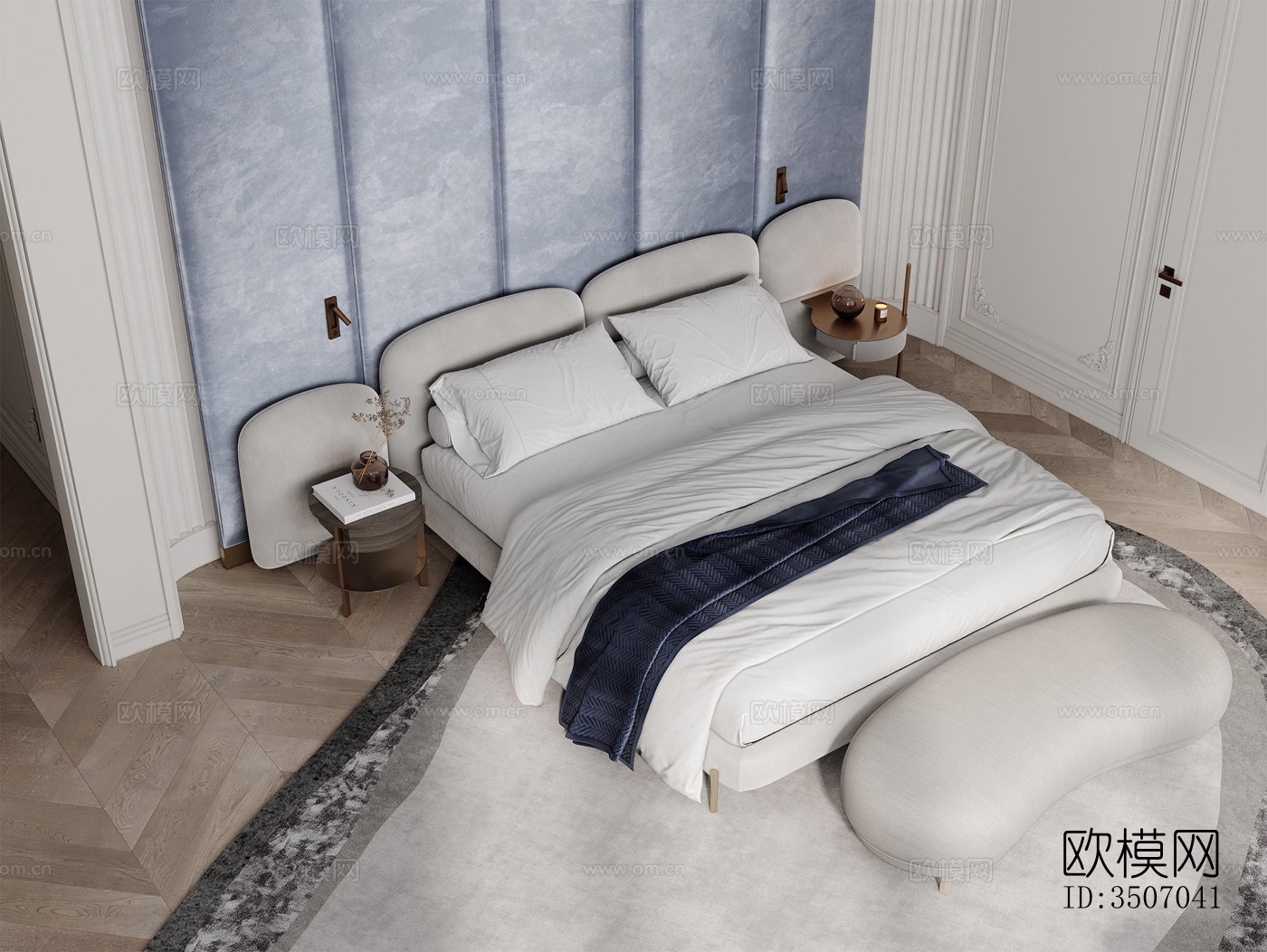 现代大平层效果图下载（渲染图8）