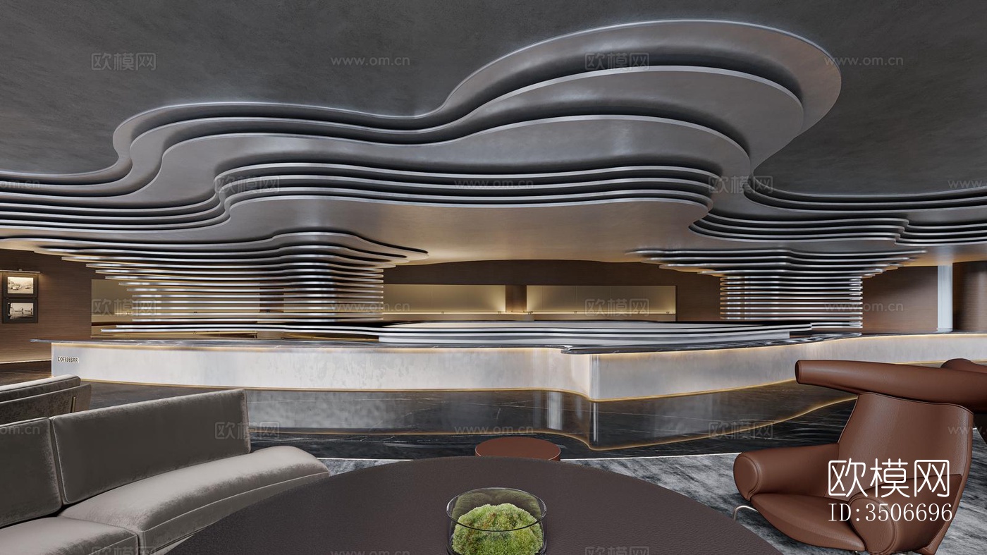 现代售楼处效果图下载（渲染图2）