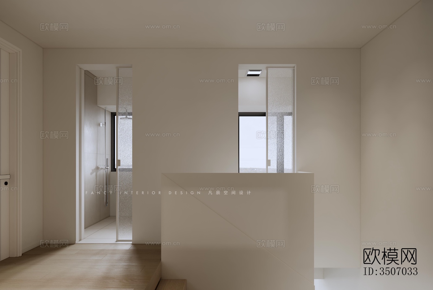 现代大平层效果图下载（渲染图4）