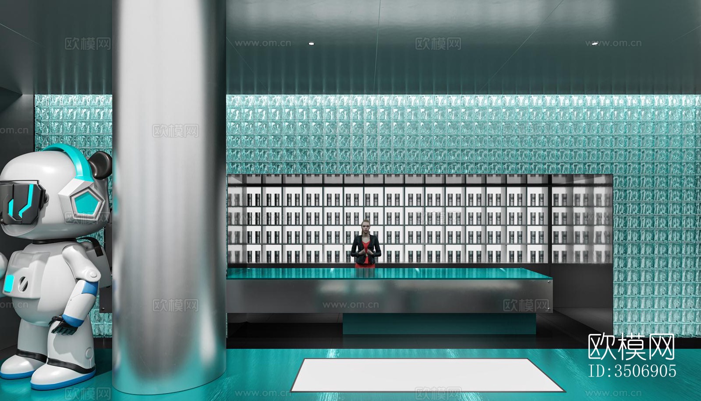 现代售楼处效果图下载（渲染图2）