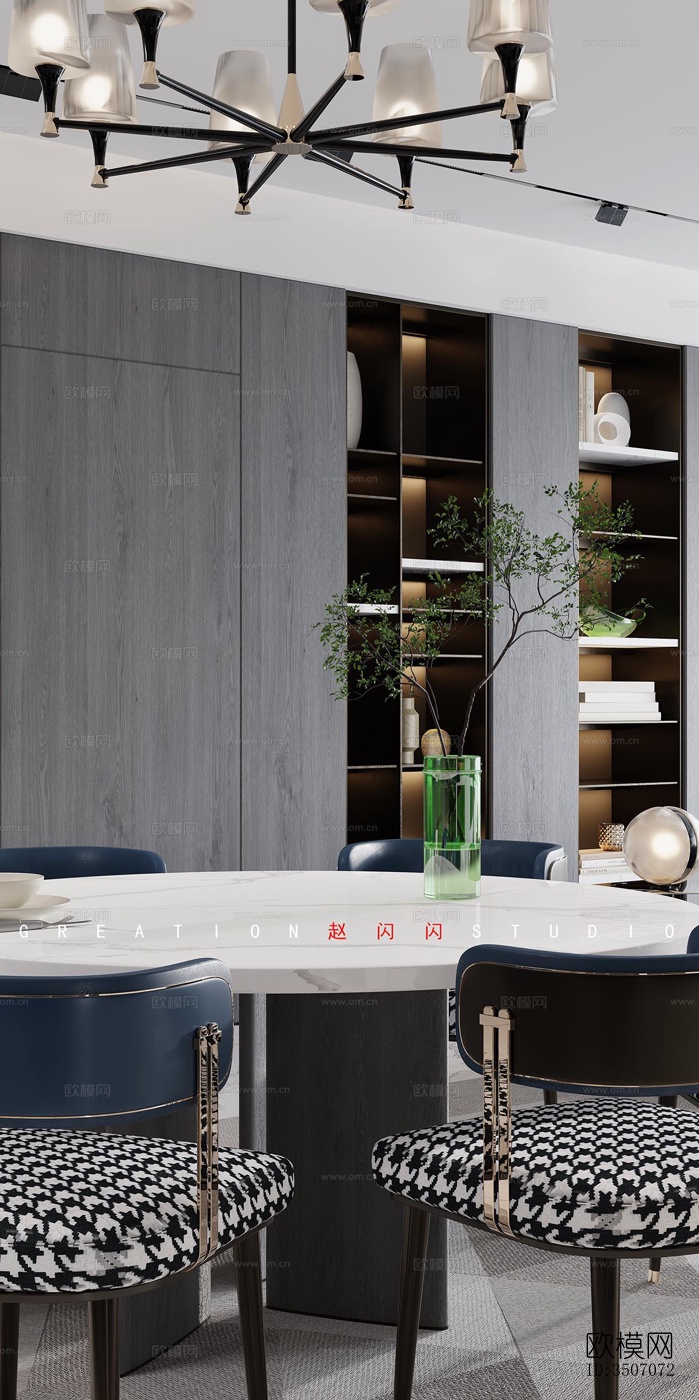 现代大平层效果图下载（渲染图9）