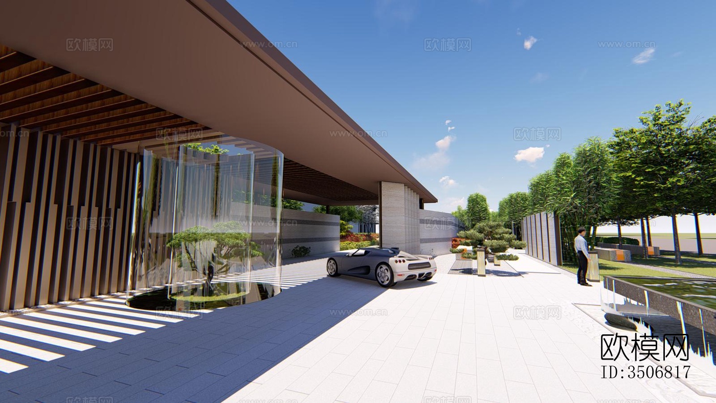 现代售楼处效果图下载（渲染图4）