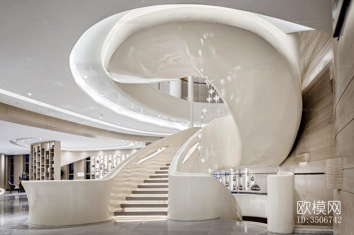 现代售楼处效果图下载（渲染图2）