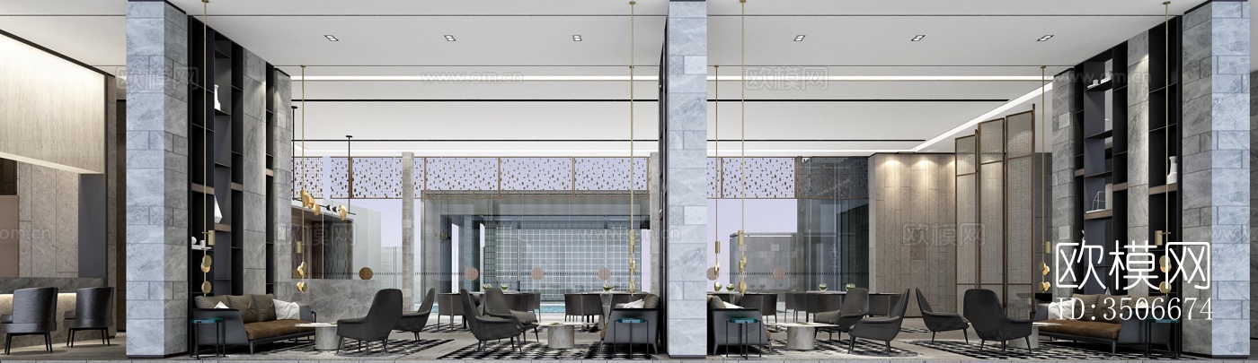 现代售楼处效果图下载（渲染图10）