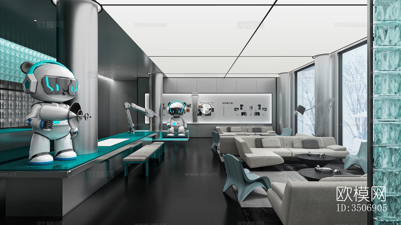 现代售楼处效果图下载（渲染图14）