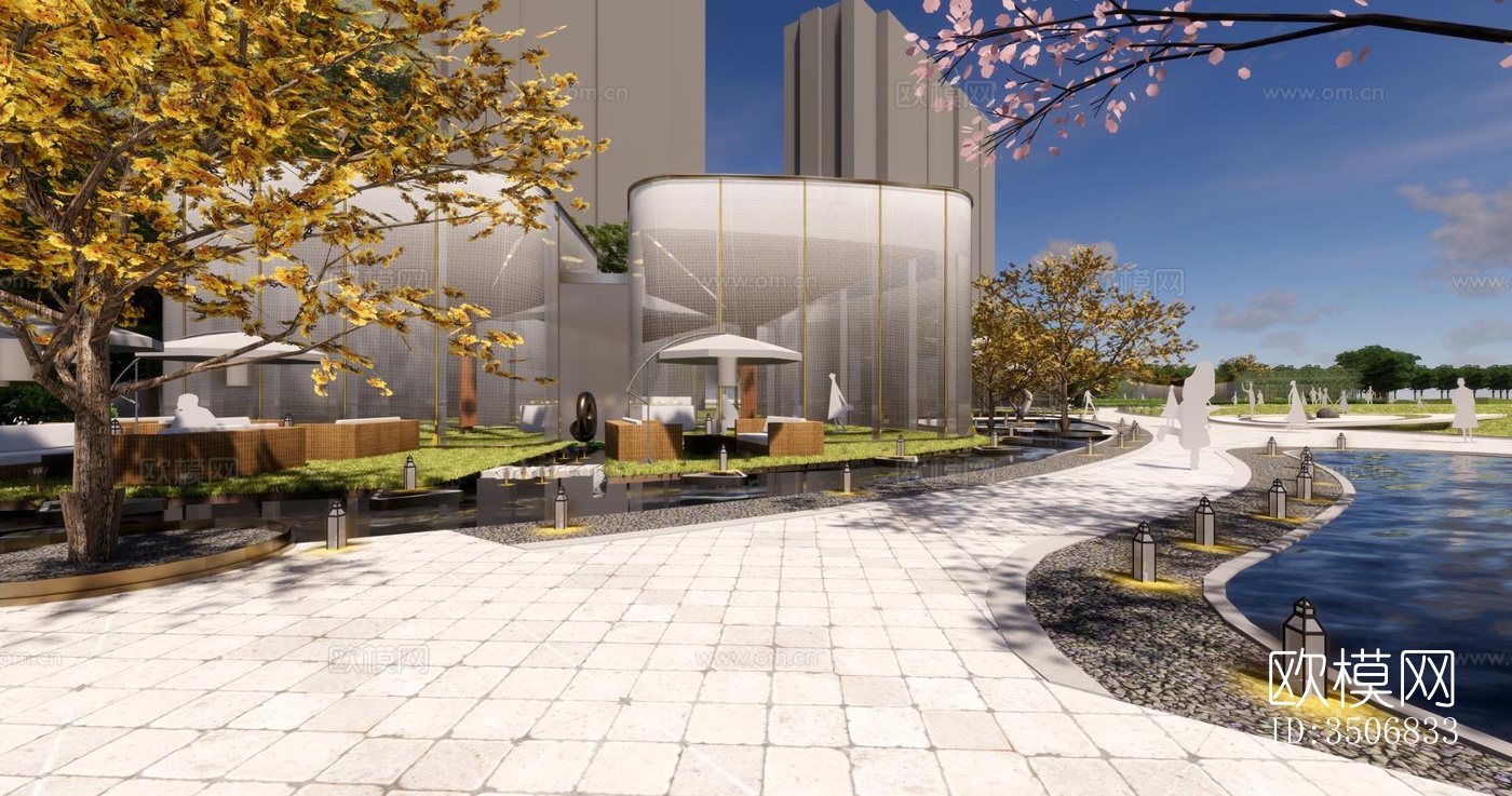 现代售楼处效果图下载（渲染图3）