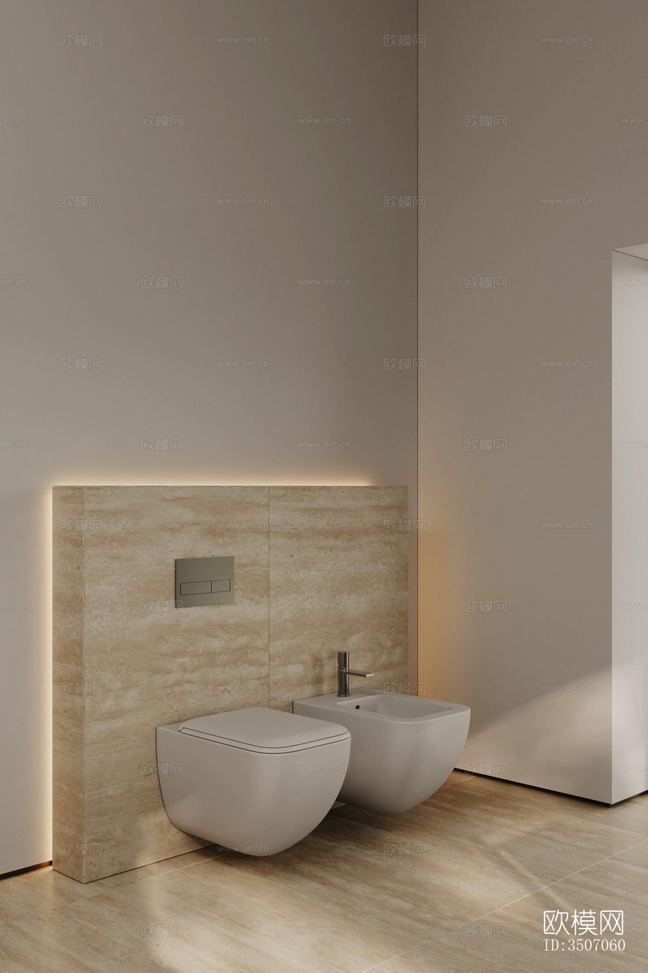 现代大平层效果图下载（渲染图13）