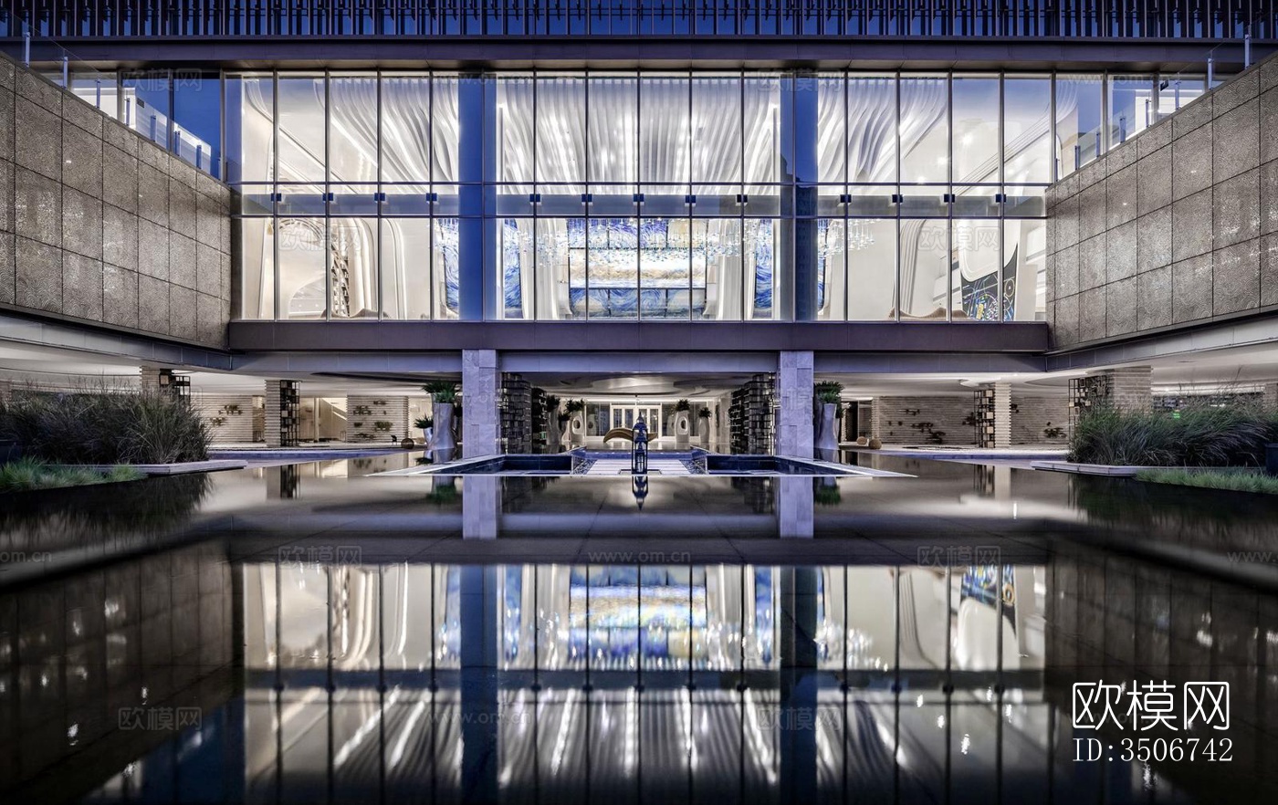 现代售楼处效果图下载（渲染图7）