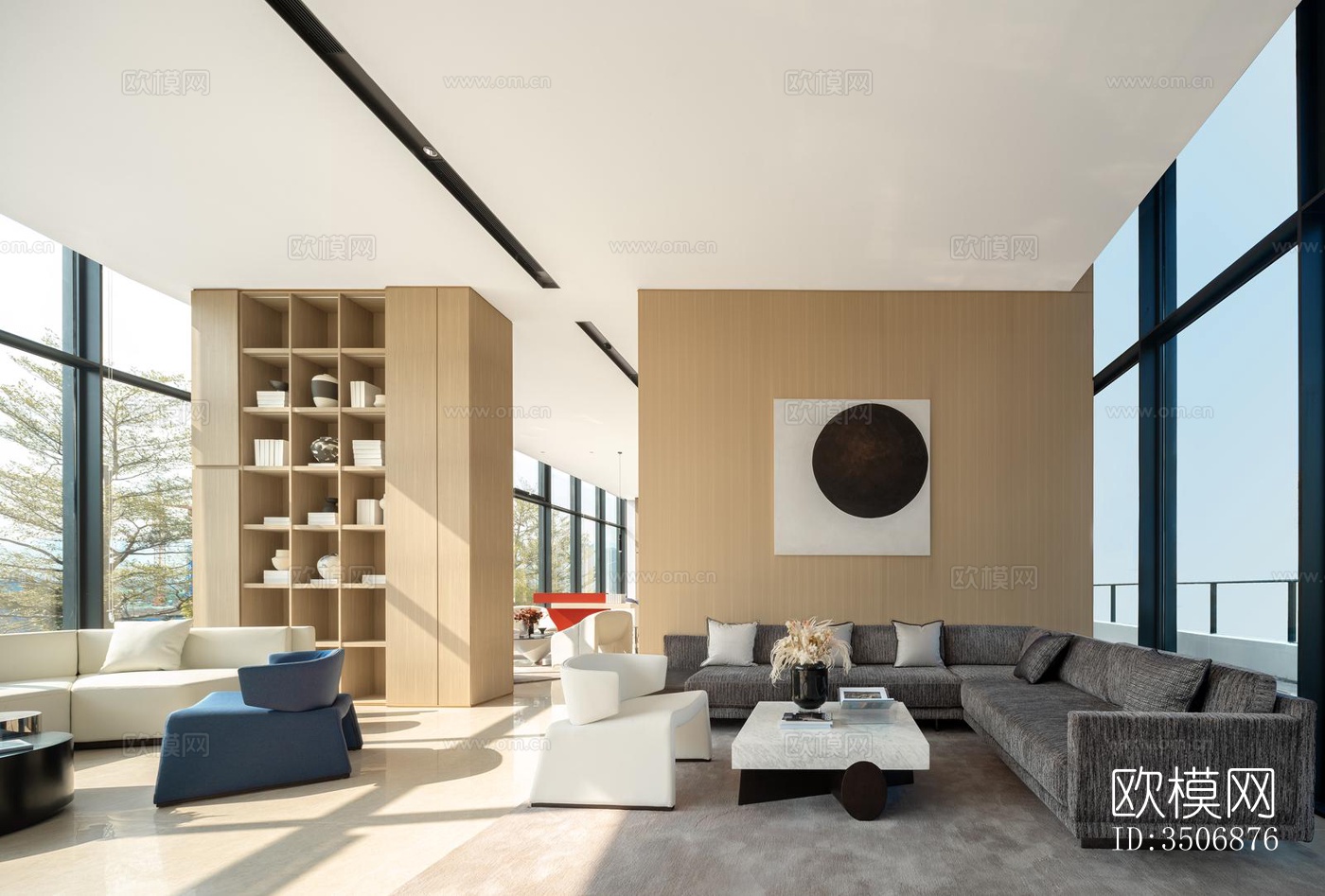 现代售楼处效果图下载（渲染图4）