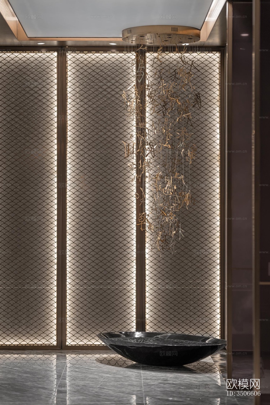 新中式售楼处效果图下载（渲染图15）