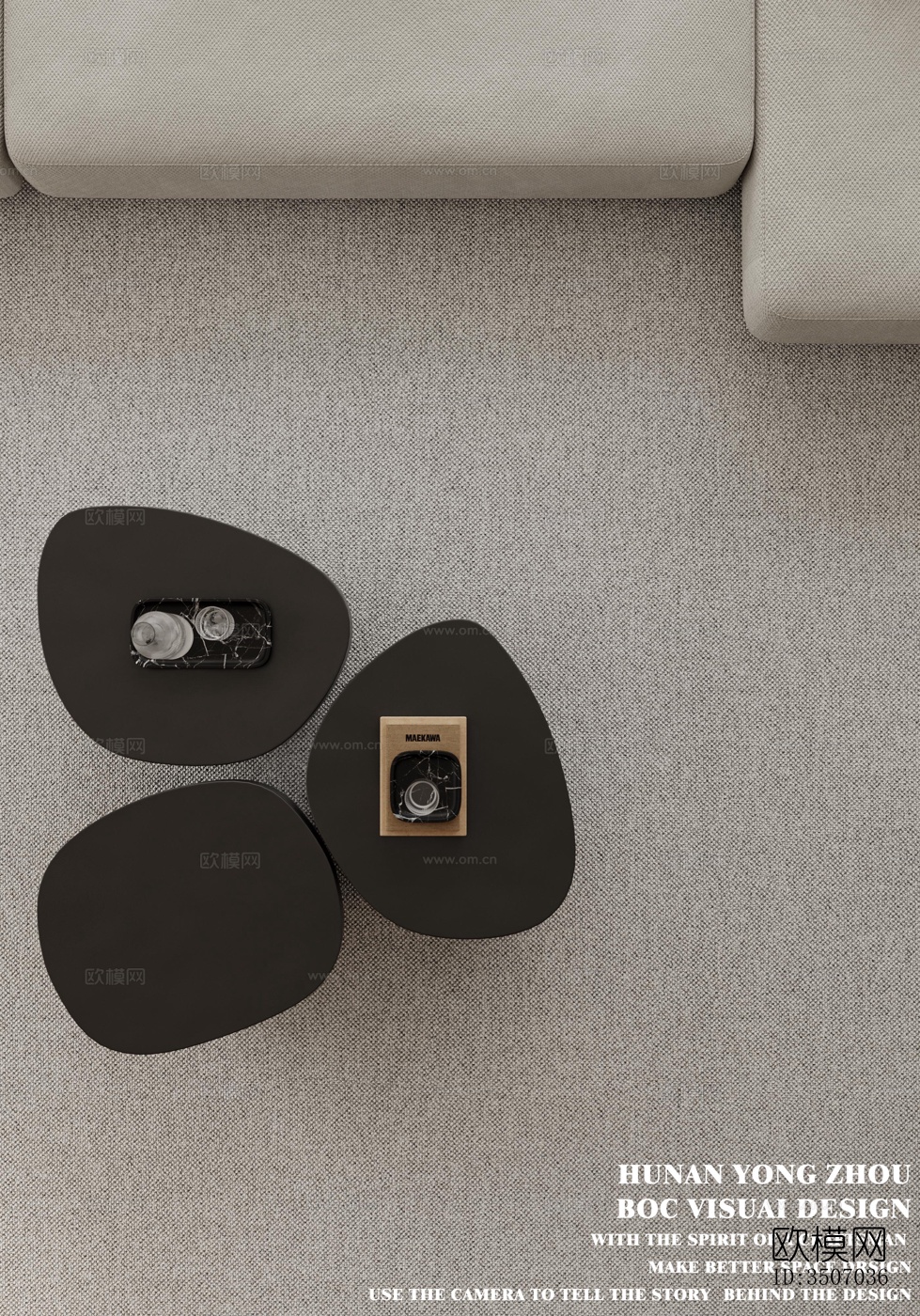 现代大平层效果图下载（渲染图15）