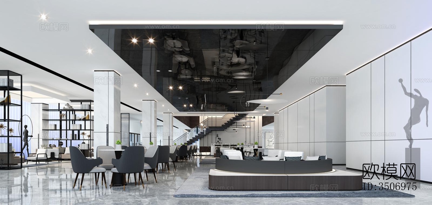 现代售楼处效果图下载（渲染图4）