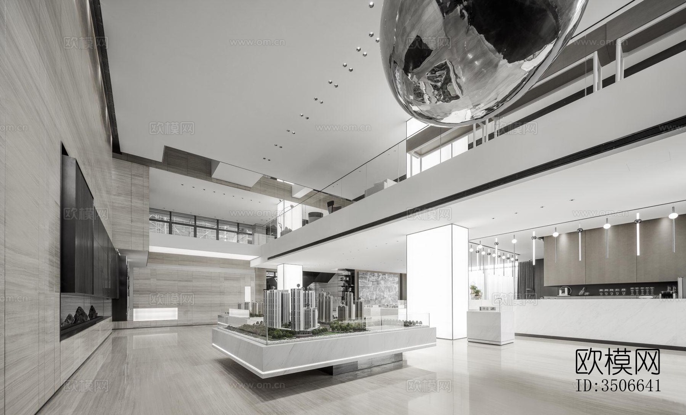 现代售楼处效果图下载（渲染图3）