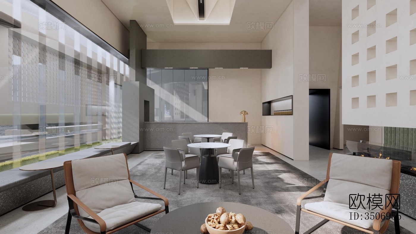 现代售楼处效果图下载（渲染图5）