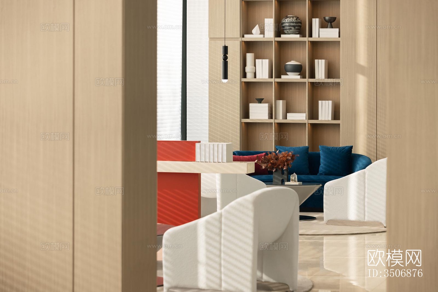 现代售楼处效果图下载（渲染图5）