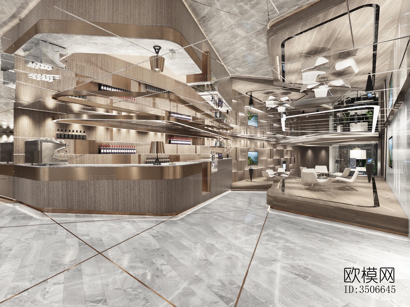 现代售楼处效果图下载（渲染图4）