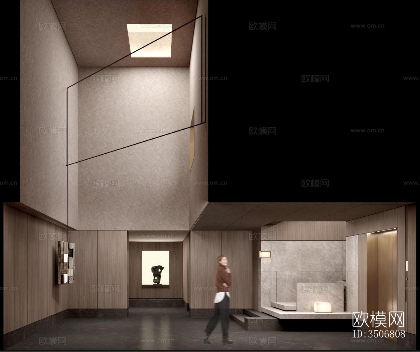 现代售楼处效果图下载（渲染图1）