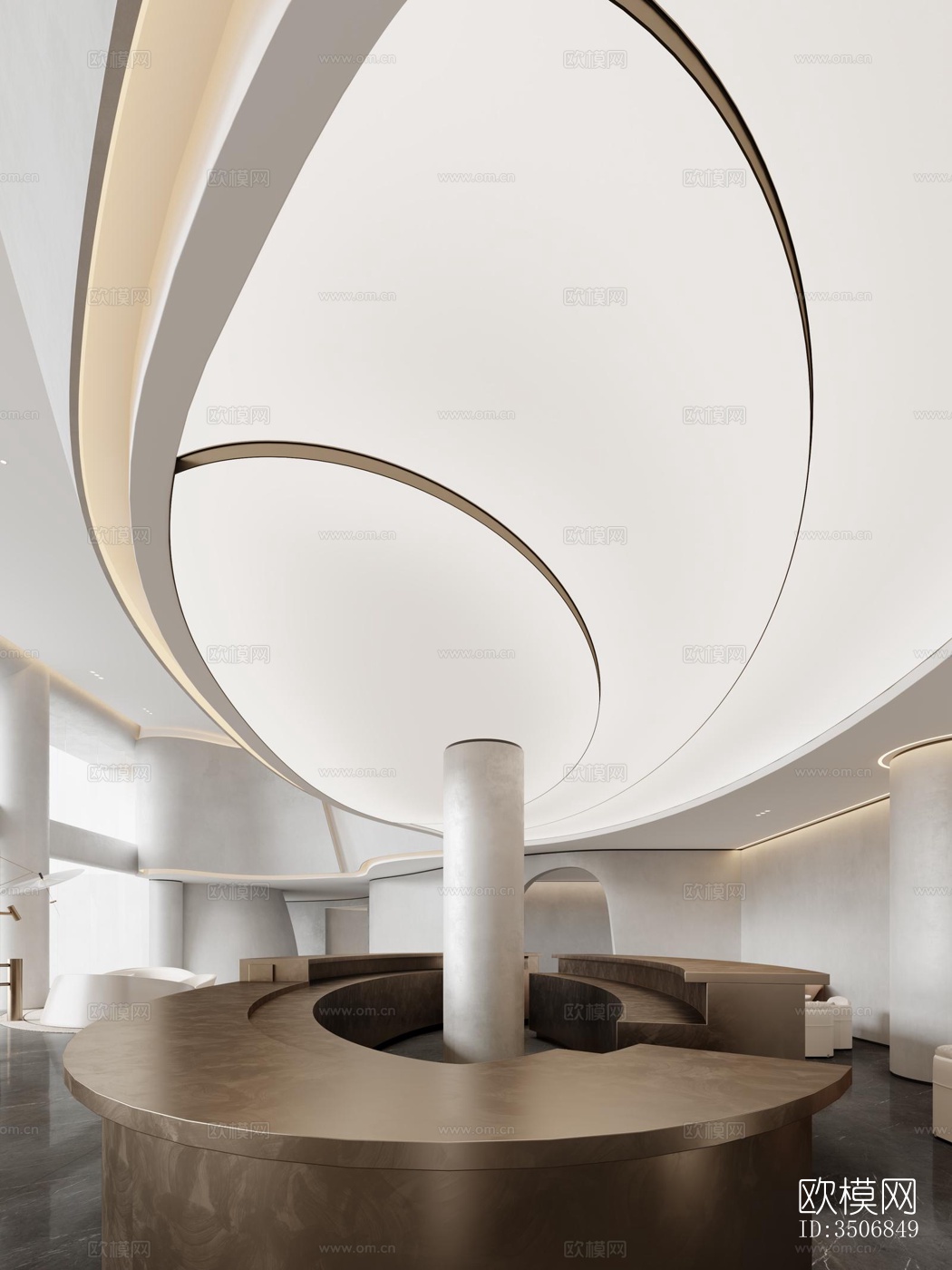 现代售楼处效果图下载（渲染图4）