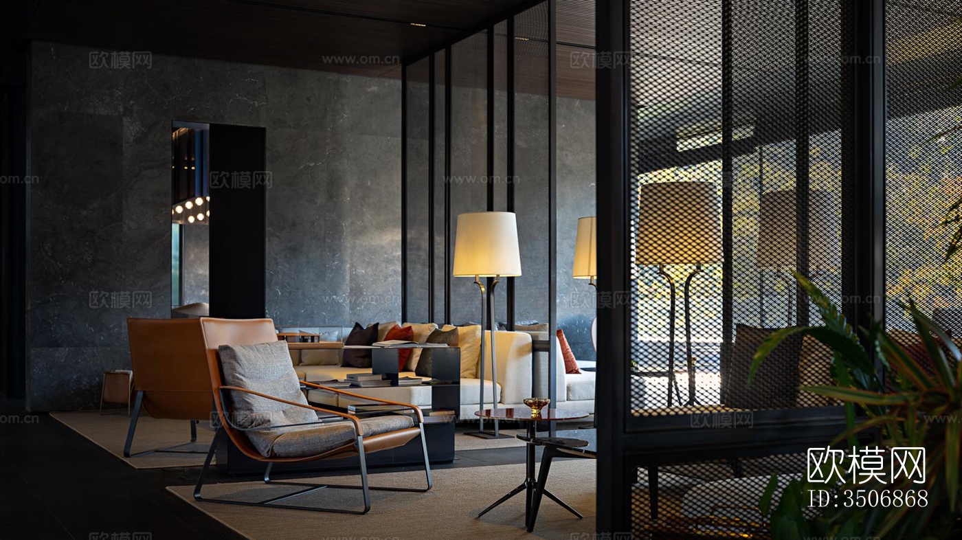 现代售楼处效果图下载（渲染图4）