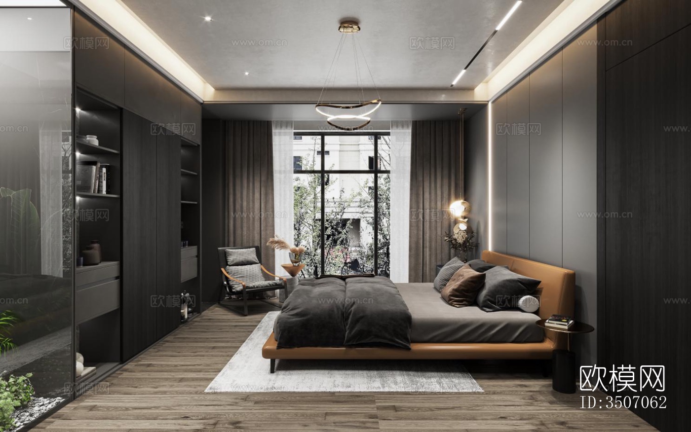 现代大平层效果图下载（渲染图6）