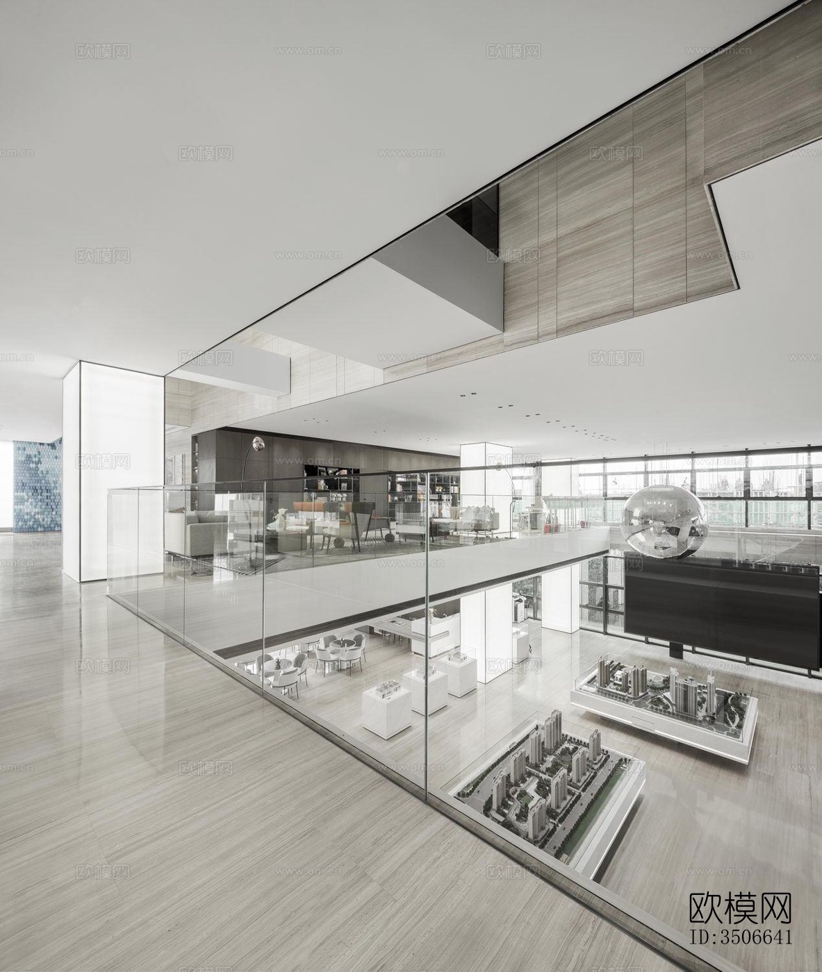 现代售楼处效果图下载（渲染图9）