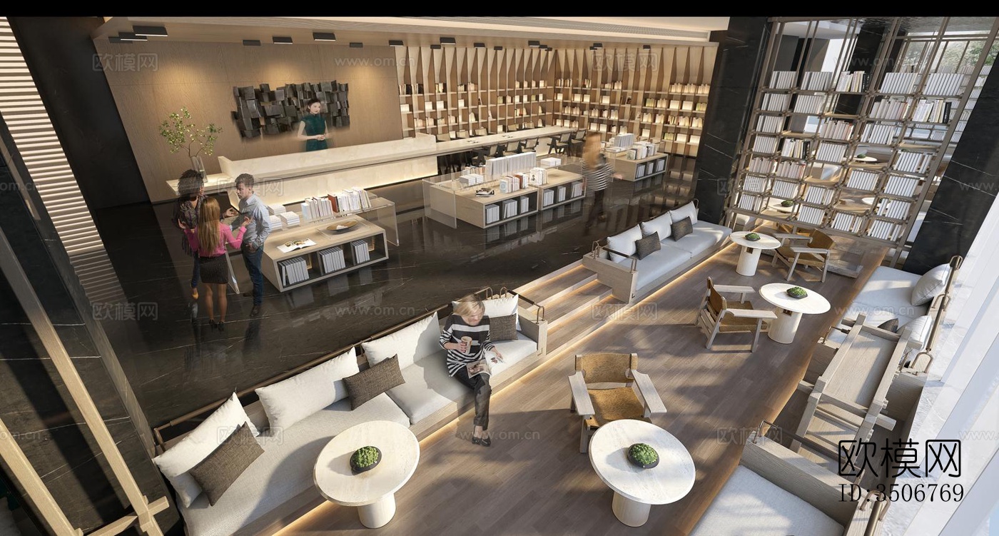 现代售楼处效果图下载（渲染图4）