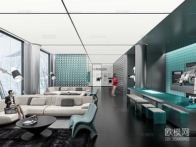 现代售楼处效果图下载（渲染图5）