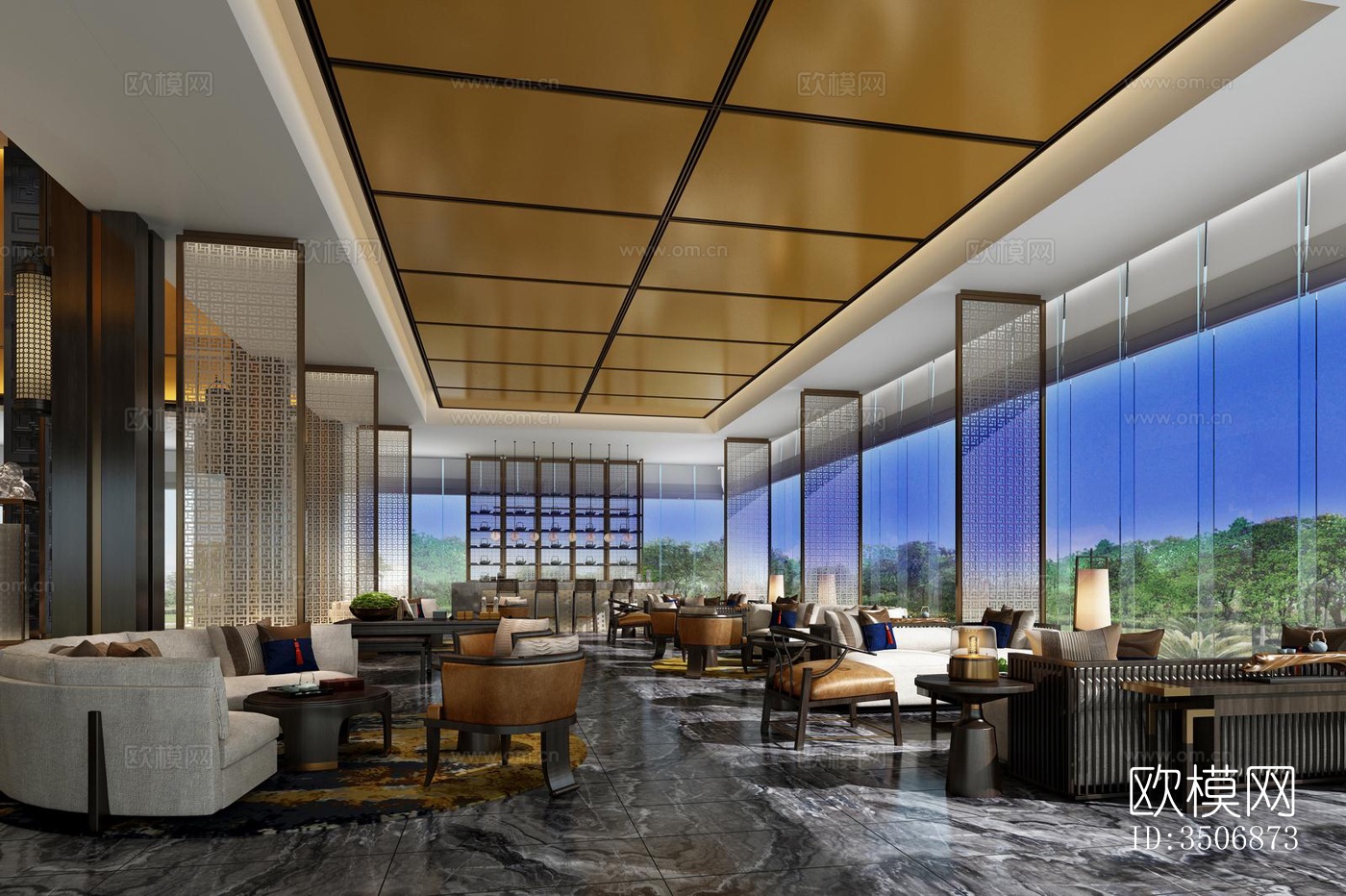 现代售楼处效果图下载（渲染图1）