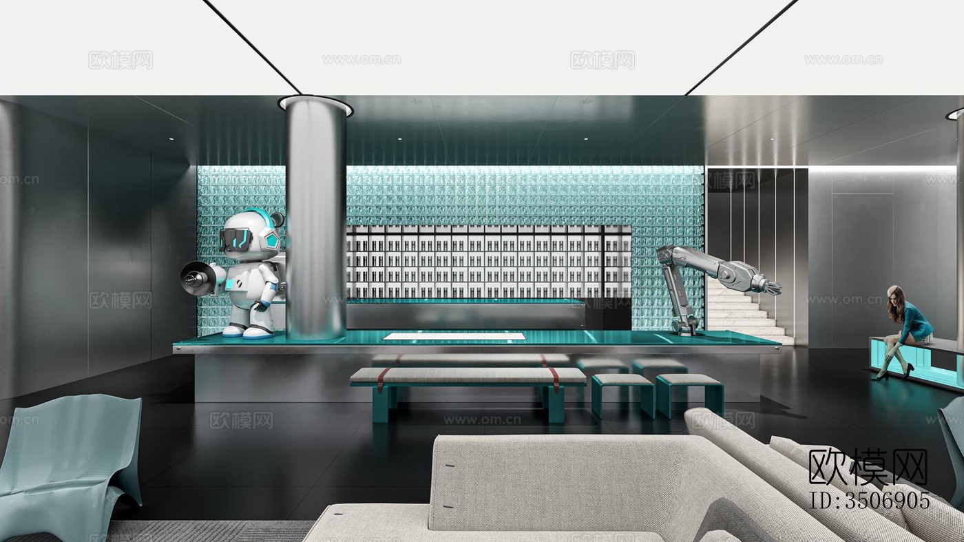 现代售楼处效果图下载（渲染图11）