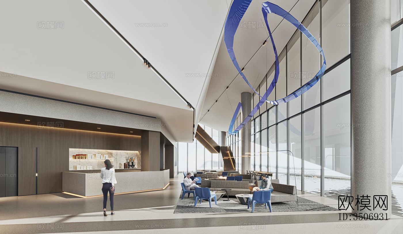 现代售楼处效果图下载（渲染图13）