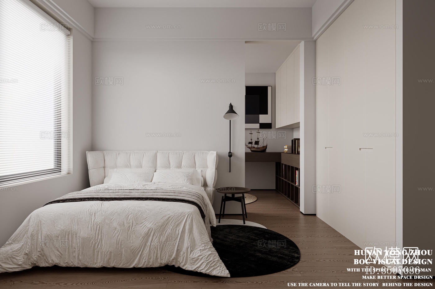 现代大平层效果图下载（渲染图4）