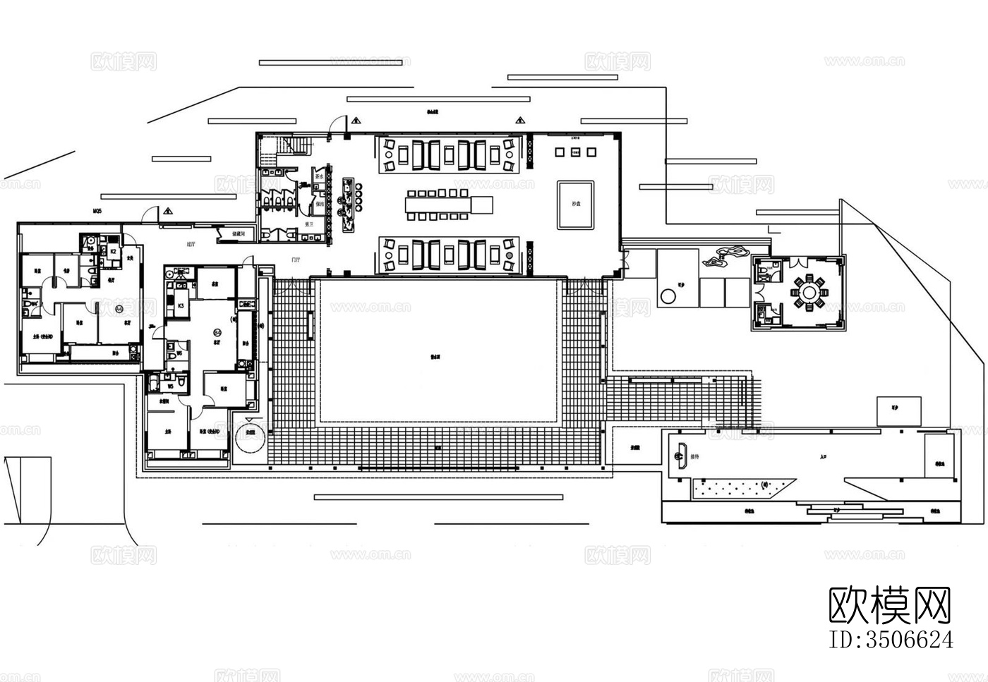 新中式售楼处效果图下载（渲染图14）