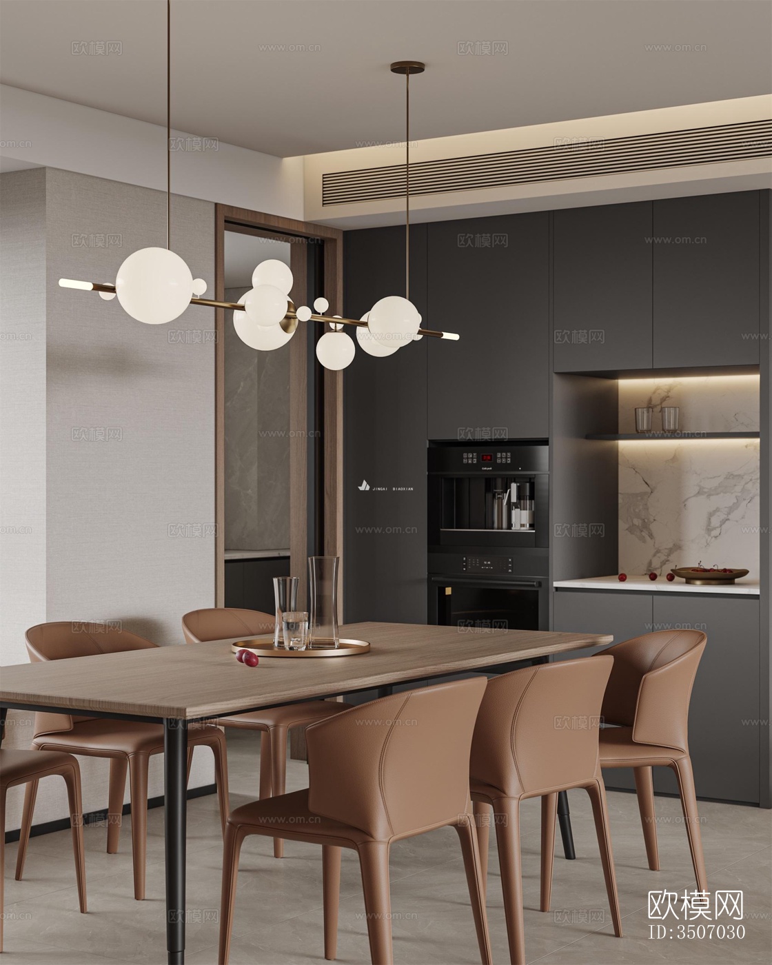 现代大平层效果图下载（渲染图18）