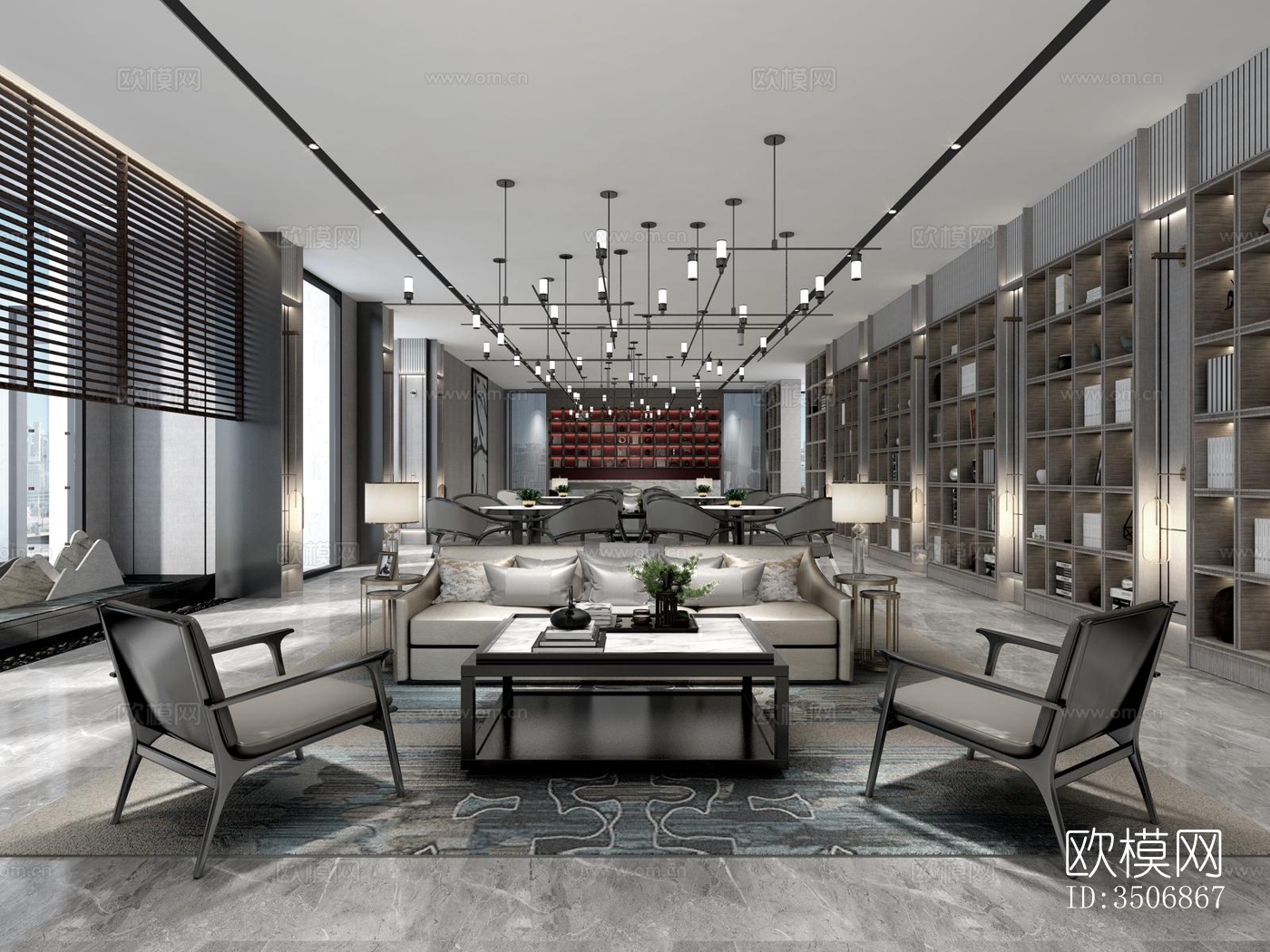 现代售楼处效果图下载（渲染图5）