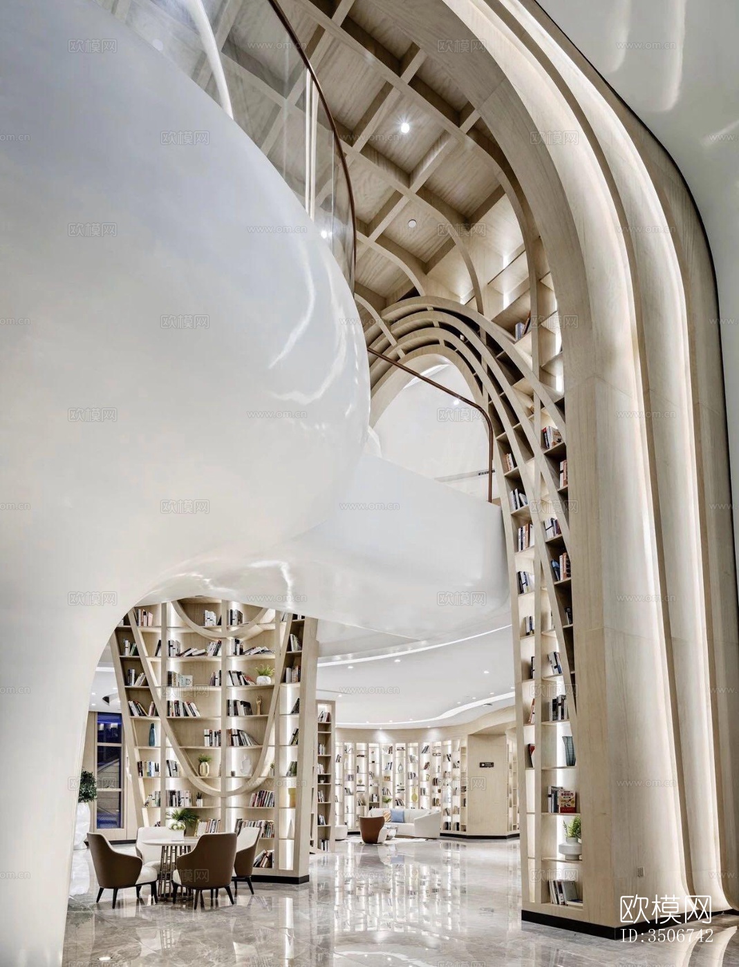 现代售楼处效果图下载（渲染图1）