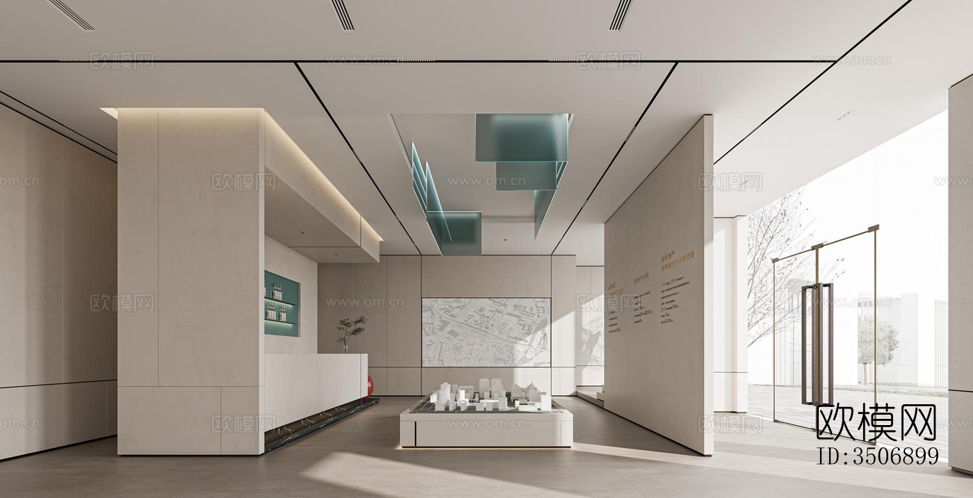 现代售楼处效果图下载（渲染图9）