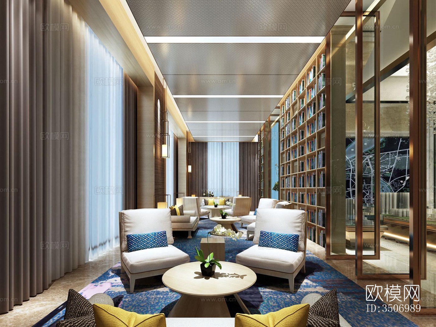 现代售楼处效果图下载（渲染图3）