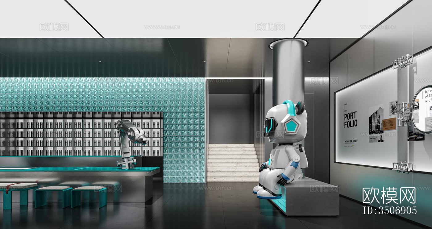 现代售楼处效果图下载（渲染图10）