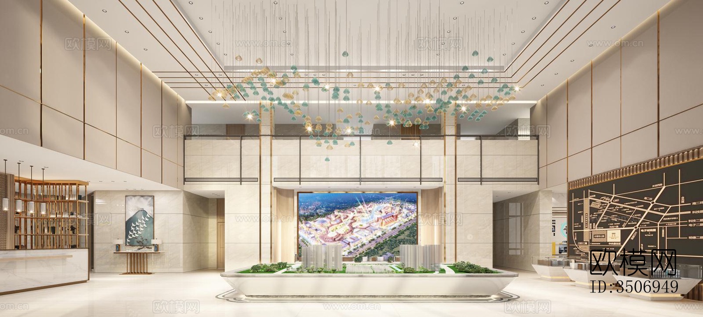 现代售楼处效果图下载（渲染图11）