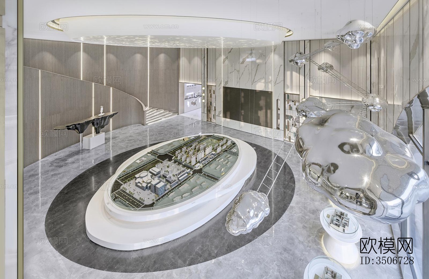 现代售楼处效果图下载（渲染图9）