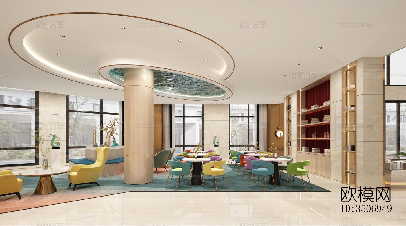 现代售楼处效果图下载（渲染图12）