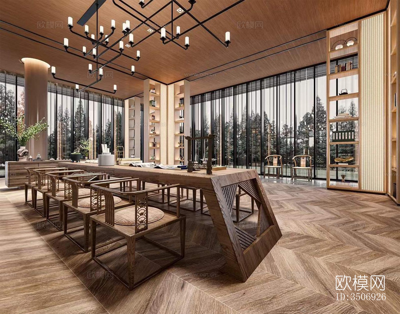 现代售楼处效果图下载（渲染图2）