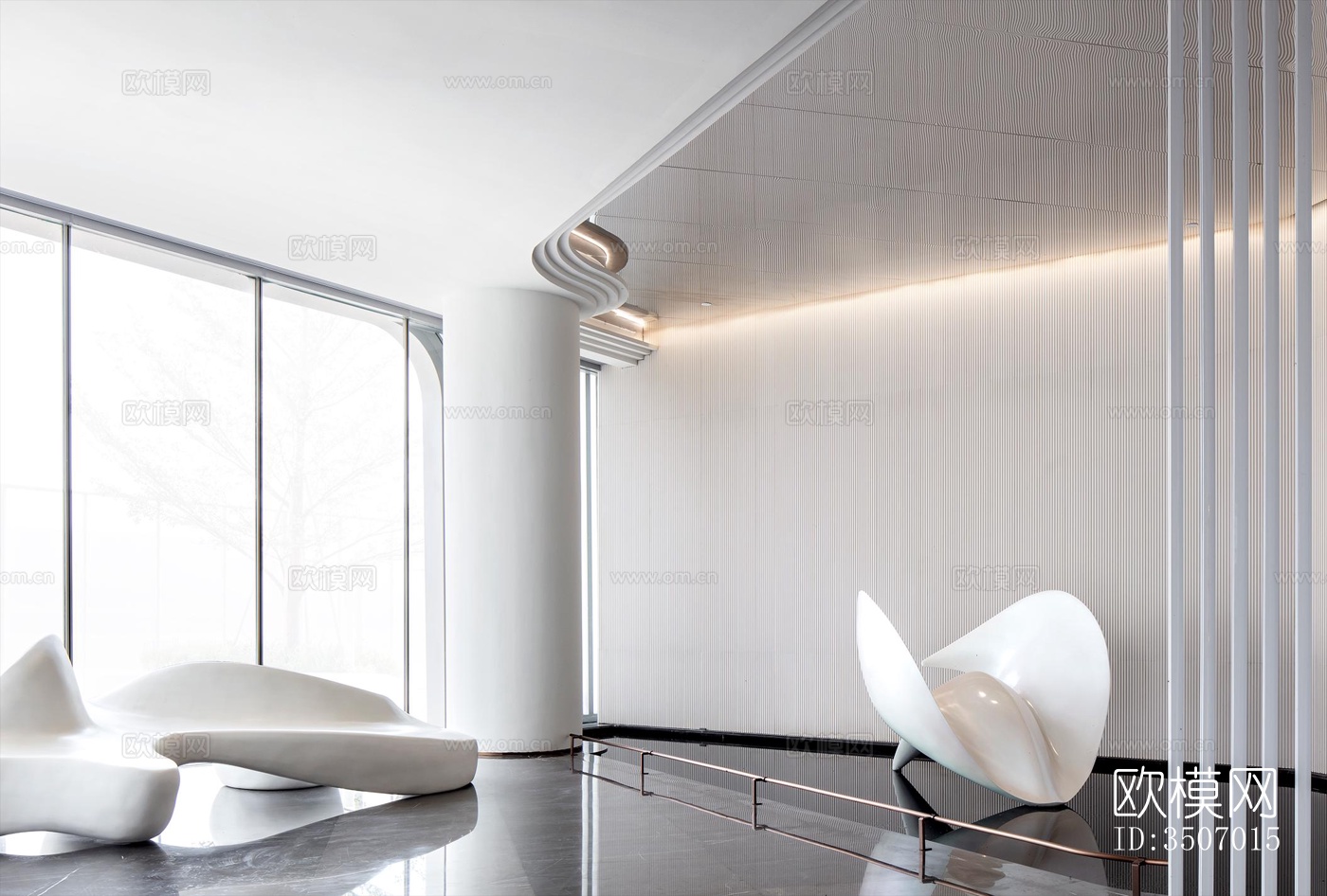 现代售楼处效果图下载（渲染图6）